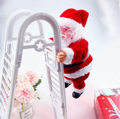 China Recycled 2020 General Christmas Electric Ladder Christmas Best Santa Music Ornament Toys Christmas Automatically Climbing Gifts for sale