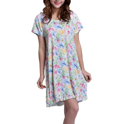 China Christmas Soft Bamboo Ladies Dressing Gown Women Pajamas Cute Girls Nightgown Cloth Breathable Sleepwear Sleepwear for sale