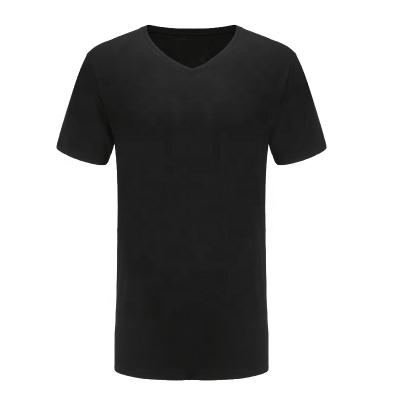 China Wholesale High Quality Bamboo T-shirt Fashion Breathable Soft Custom Made White OEM Bamboo Men Plain T-shirts for sale