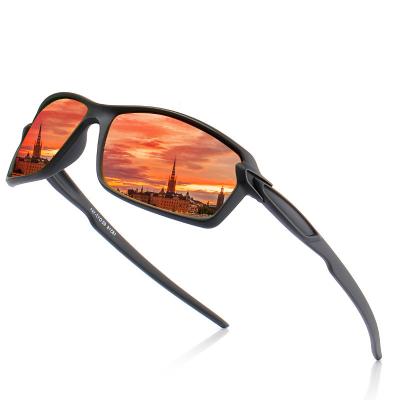 China New Lightweight Sports Sunglasses Fashion Square Sight Mirror Glass Sport Polarized Sunglasses Men Women Glass Outdoor UV Proof Recycling Light Weight for sale