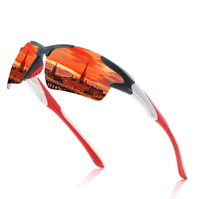 China Fashionable Light Shades Glare Color Skateboard Sports Sunglasses Semi Rim Wrap Cycling Riding PC Sun Glasses Lightweight Classic Women Men for sale