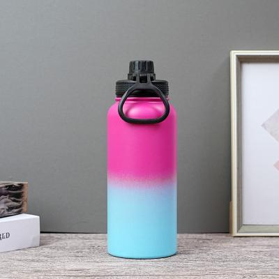 China Customized Viable Wide Logo Stainless Steel Vacuum Mouth Insulation Cup Sports Water Bottle Large Capacity 304 for sale