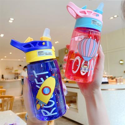 China Viable Kids Water Sippy Cup Cartoon Creative Baby Feeding Cups With Straws Leakproof Water Bottles Outdoor Portable Kids Cups for sale