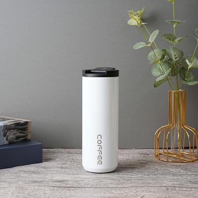 China PORTABLE Travel 420ml 550ml Car Cup 304 Stainless Steel Body Vacuum Flask Portable Straight Coffee Mug for sale