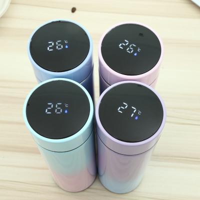 China Sustainable OEM Custom Sublimated Logo 304 Stainless Steel Smart Led Thermo Water Bottle Mugs for sale