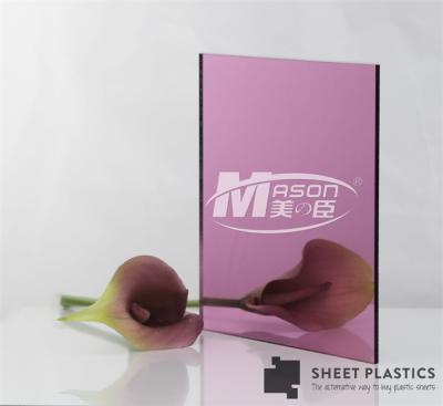 China Flexible Mirror Sheet Roll Rose Gold Mirror Acrylic Sheet 4x8 for sale