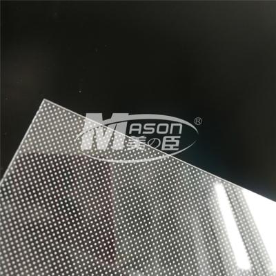 China 3mm 1220X2440mm Acryl Licht Gidscomité LGP PMMA Gebruik voor Verlichtingsteken Te koop