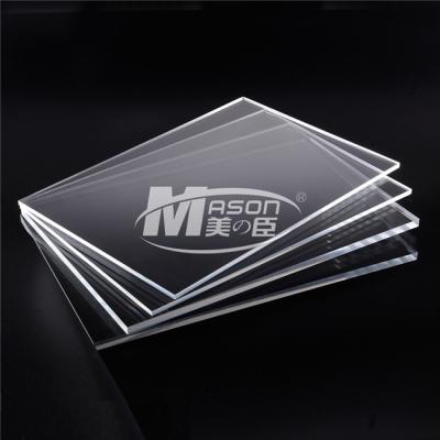 China Mason 1/8'' Thick 1220x2440mm craft Paper Masked Clear Acrylic Plastic Sheets for sale