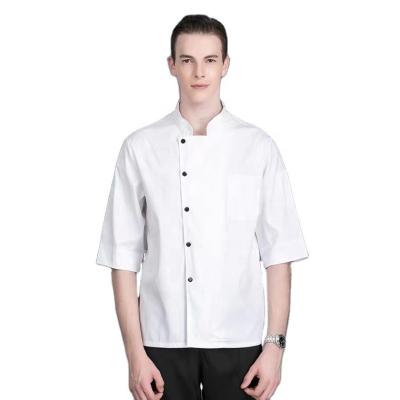 China Outdoor and office work summer shorts sheath white chef workwear restaurant chef clothes for sale