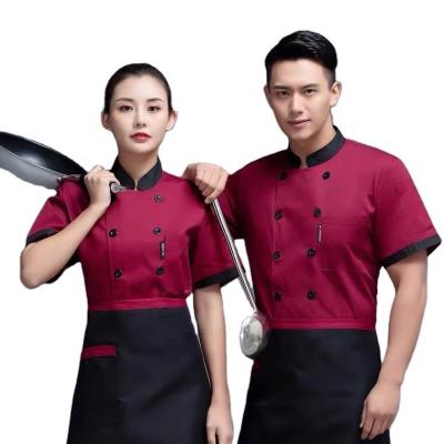 China Hot Selling Outdoor and Office Work Restaurant Chef Wear Uniform Breathable Chef Uniform Kitchen Cook Wear for sale