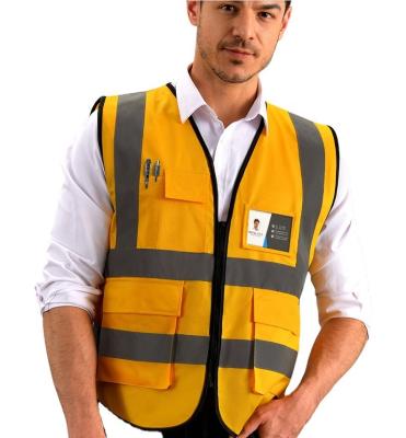 China China factory wholesale adult yellow color protective device reflective vest for outdoor work and office for sale