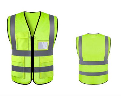 China Wholesale China Factory Green Color Protective Device Adult Reflective Vest Outdoor Work And Office for sale