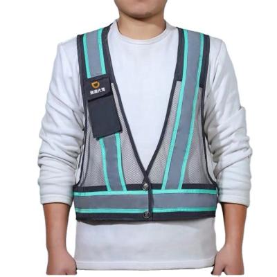 China Outdoor and Office Work USB Filling Elastic and Gear Adjustable Reflective Running Safety Led Visibility Vest for sale