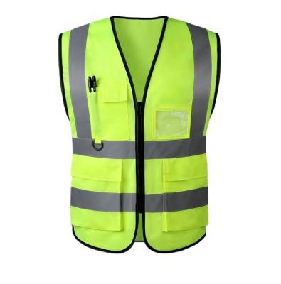 China Factory Whosale hi Vis Roadway Safety Reflective Outdoor Work and Office Vest with custom logo for sale