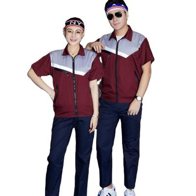 China Custom Made Outdoor and Office Work Shorts Sleeve Summer Polyester Cotton Work Uniform Workwear Uniform for sale