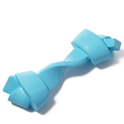 China Hot Sale OEM and ODM Dog Toy Beef Scented Pet Chew Natural Rubber Dog Toy Chew Knot Bone Bone Toy for sale