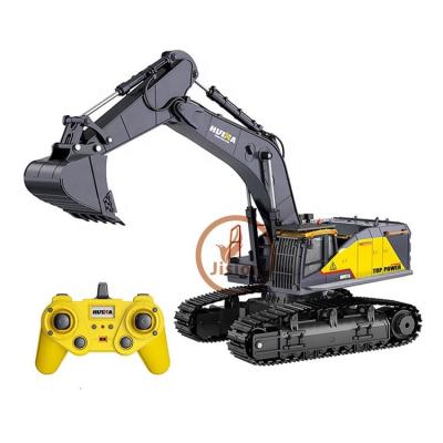 China RC Toy 22Ch Hobby 1/14 Scale RC Huina Rc Excavator Toys Metal Excavator 592 Remote Control Excavator 1592 for sale