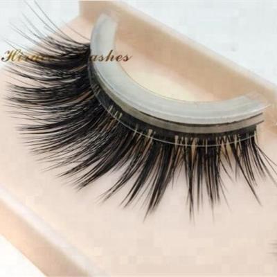 China 2020 Different Individual Clear Self Adhesive Glue Eyelash Strip Natural Soft Lashes for sale