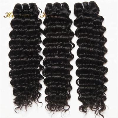 China Deep Wave Hair Extension Malaysian Virgin Hair Cuticle Aligned Double Drawn Hair Bundles for sale