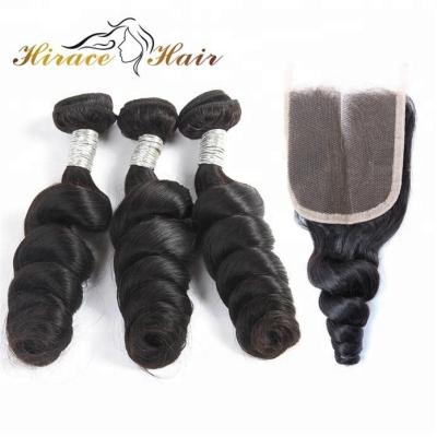 China Top Grade 100% Unprocessed Peruvian Loose Wave Hair Bundles Loose Wave Texture Hair for sale