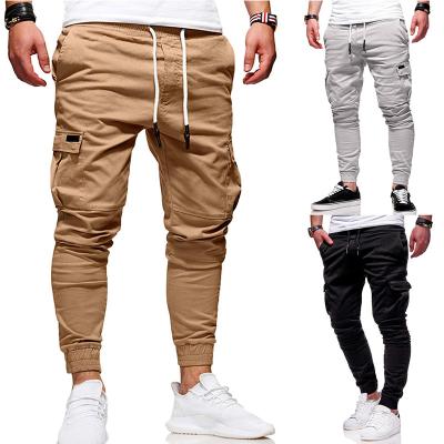 China New Men's Casual Loose Breathable Pants Solid Color Pockets Man Jogger Pants Track Pants Trousers Drawstring Sweatpants for sale