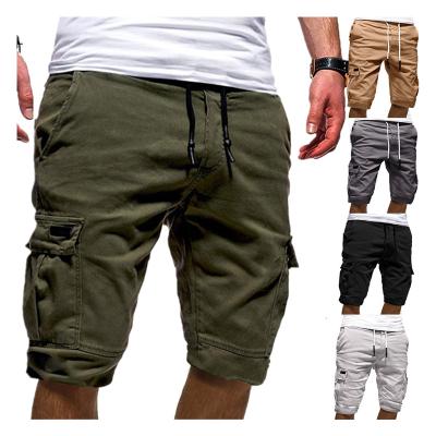 China New Style Summer Men's Breathable Pants Simple Basic Casual Loose Drawstring Shorts Man Size Solid Color Sports Medium Shorts For Men for sale