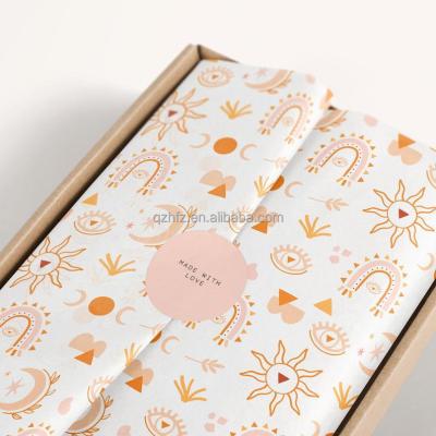 China Shunli Logo Printed Flower Wrapping Paper Anticurl Global Wholesale Gift Wrapping Custom Tissue Paper for sale