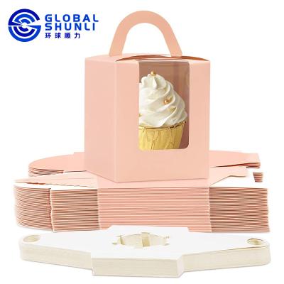 China Different Single Disposable Cupcake Boxes Packaging Carriers Cake Cupcake Container For Wedding Holiday Favor Gift for sale