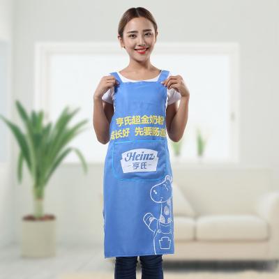 China Wholesale Cheap Casual Working Women Apron With Strap And Pocket For Promotion for sale