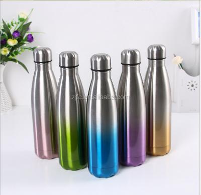 China Sustainable Water Bottle Manufacturing 18/8 Stainless Steel Vacuum Insulated Water Bottle In Cola Shape for sale