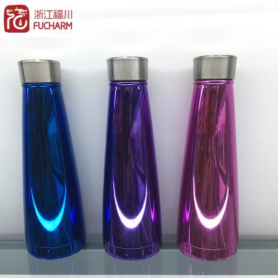 China 400ml Double Layer Sustainable Vacuum Stainless Steel Triangle Thermal Cola Bottle In Unique Shape for sale