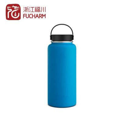 China Sustainable Good Quality Single Layer Wide Mouth Vacuum Bottle With Handle Lids for sale