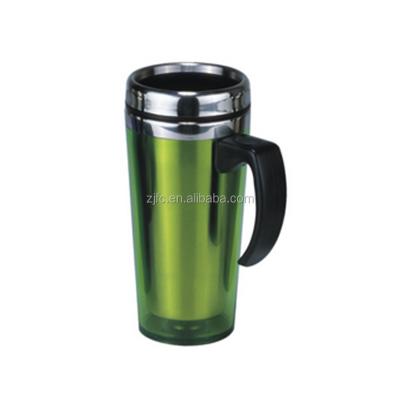 China Sustainable Double Wall Vacuum Food Grade Stainless Steel Automatic Lid PP Cup , Water Tumbler for sale