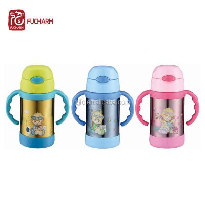 China Sustainable Hot Selling Small Stainless Steel Vacuum Baby Bottle With Straw for sale