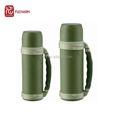 China Sustainable Travel Large Hot Army Green Hot Cold Pot With Cup And Handle for sale