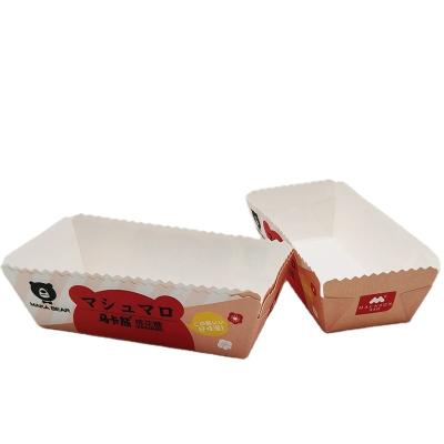 China Disposable Cute Bear Cookie And Bread Paper Cup , Short Rectangular Cake Paper Cup for sale