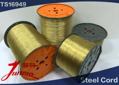 China Long Life Golden Tire Wire / Normal Tensile Steel Tire Cord with ASTM GB Standard for sale