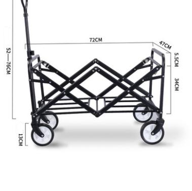 China Mobile Low Price Folding Utility Easy Transfer Garden Carts Outdoor Beach Cart Folding Camping Portable Wagon for sale