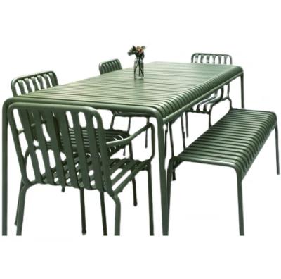 China Easy carrying outdoor tableschairs courtyardcasual and simple outdoor iron modern art for sale