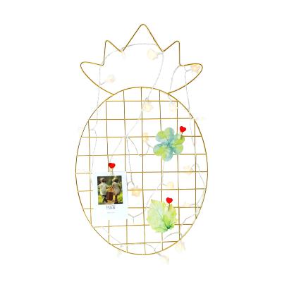 China Girl Dormitory Decoration Grid Pineapple New Novelty Creative Photo Iron Frame for sale