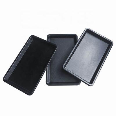 China ABS Body Panels China Vacuum Shaped Wholesale Black Plastic Trimming Large Portion Rolling Tray Custom ABS Tray Manufacturer for sale