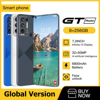 China Game GT Master 5G 7.2 Inch Screen Mobile Phones CPU: MTK6889 8GB+256GB 32MP+50MP Camara, 6800Ah Battery Dual sim Cards Smartphones for sale