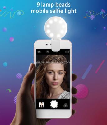 China DC 5V USB Mini Portable Selfie Ring Light Cell Phone DC 5V Cell Phone Camera Light Photography Black Blue Pink White Clip for sale