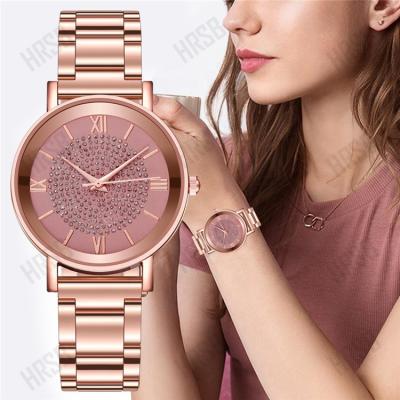 China 2021 Fashionable Luxury Magnetic Women's Bracelet Watch Diamond Rose Gold Ladies Wrist Watches For Ladies for sale