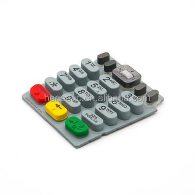 China Long Key Lifespan Diverse Colors Design With Compress Mount Silicone Rubber Keypad for sale