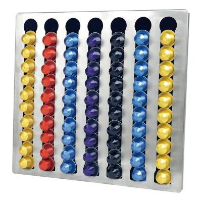 China 2021 CH-0013 Wall Mount Stand Bestselling 70pcs Nespresso Coffee Capsule Stand Dispenser Sustainable for sale