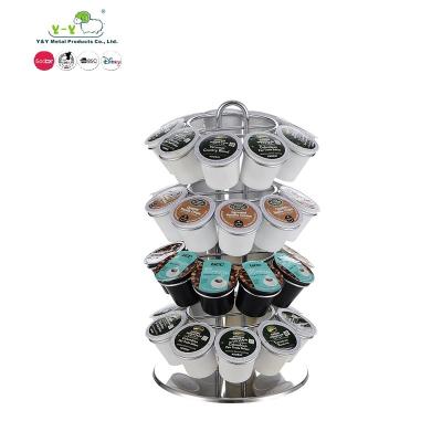 China Sustainable Keurig K-Cup Carousel Rack 21 Pods Coffee Pod Storage for sale