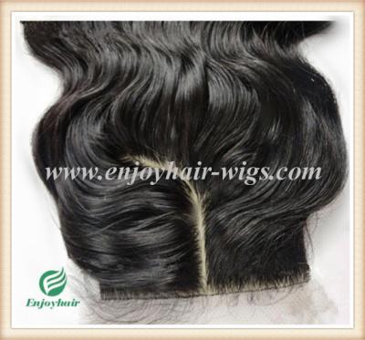 China Silk top closure 4''x4'' peruvian virgin hair natural color,body wave 10''-24''J- part for sale