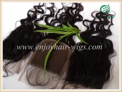 China Lace top closure 4''x4'' ,malaysian virgin hair natural color body wave 10''-24''length for sale