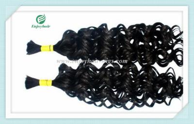 China Peruvian 5A virgin remy hair bulk ,natural color,  curly style 10''-26''length hair for sale